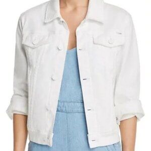MOTHER White Denim Jacket Cropped Size XS